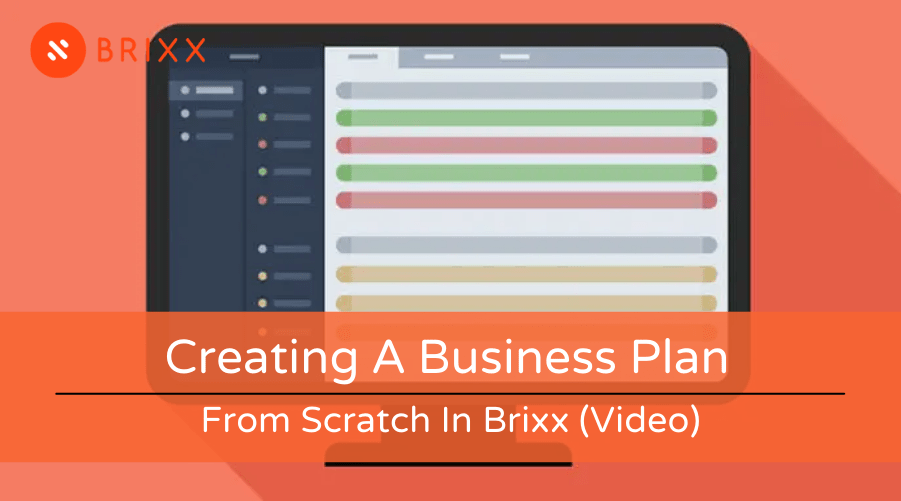 Creating a business plan from scratch in Brixx blog post header image of a computer graphic