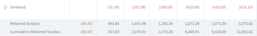profit and loss dividend and surplus brixx