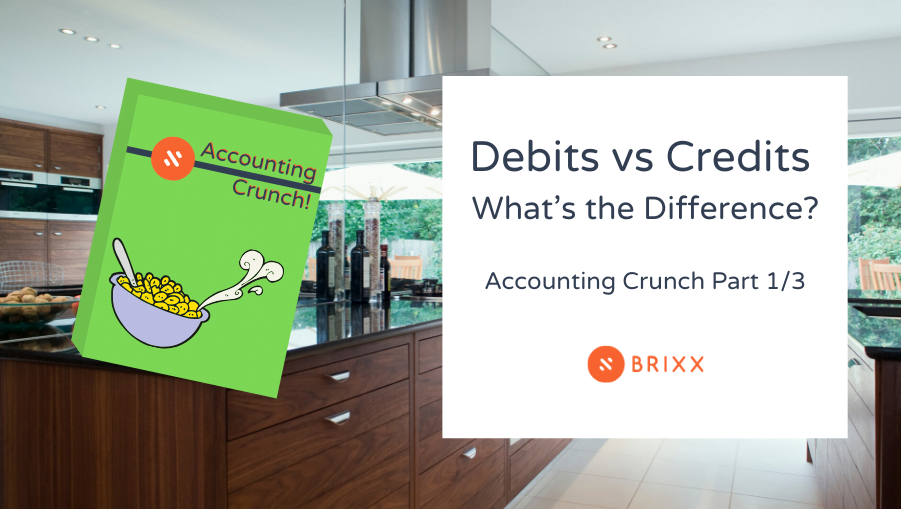 Header image which depicts a cereal box and a title which says " Debits vs Credits, what