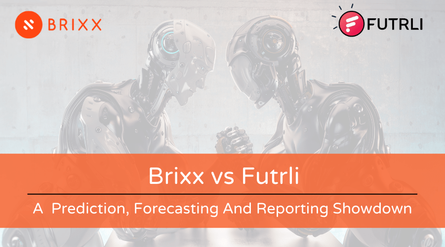 Image of two robots arm wrestling as the blog post header image for Brixx vs Futrli - A Prediction, Forecasting And Reporting Showdown post by Brixx financial forecasting software