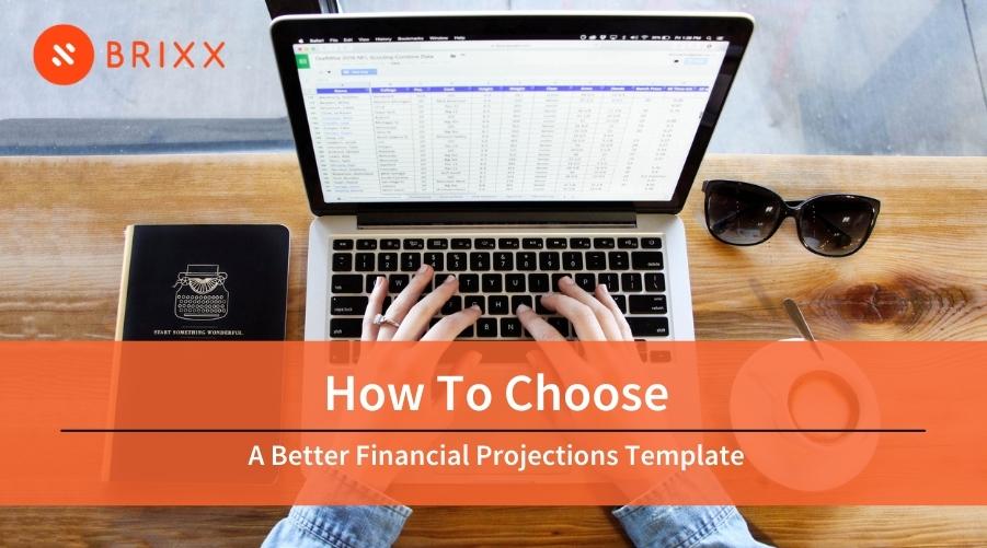 How To Choose A Better Financial Projections Template blog post header image of person working on laptop